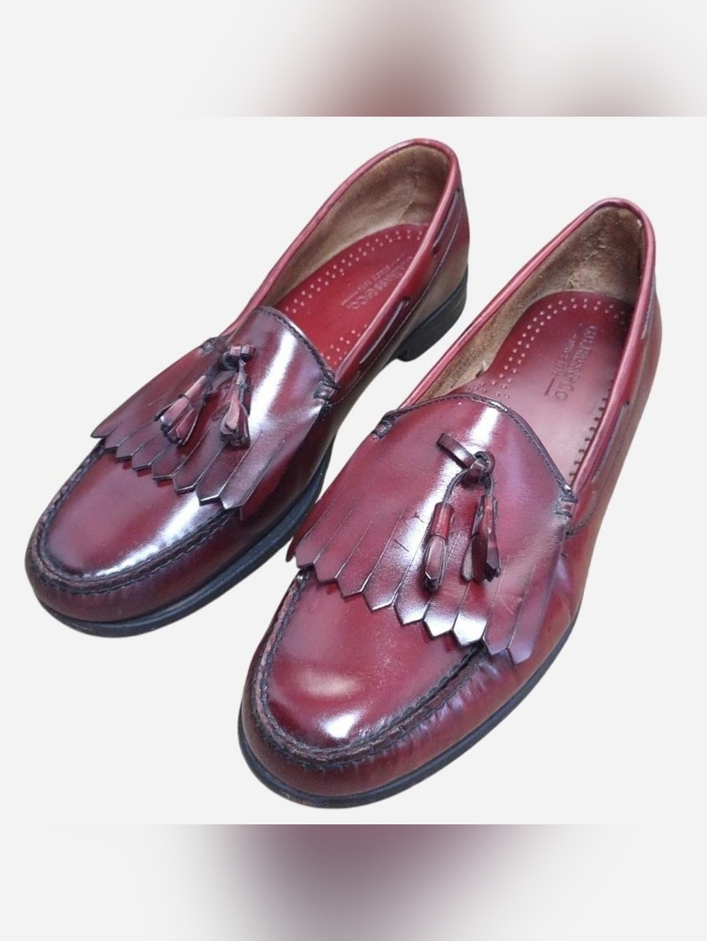 Iconic Weejun G.H. Bass & Co. Men's Burgundy Tassel Loafers Size 13C VTG Shoes